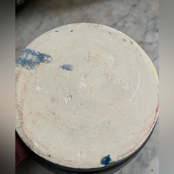 Lovely  mid century marbleized pottery bowl - Picture 3 of 5